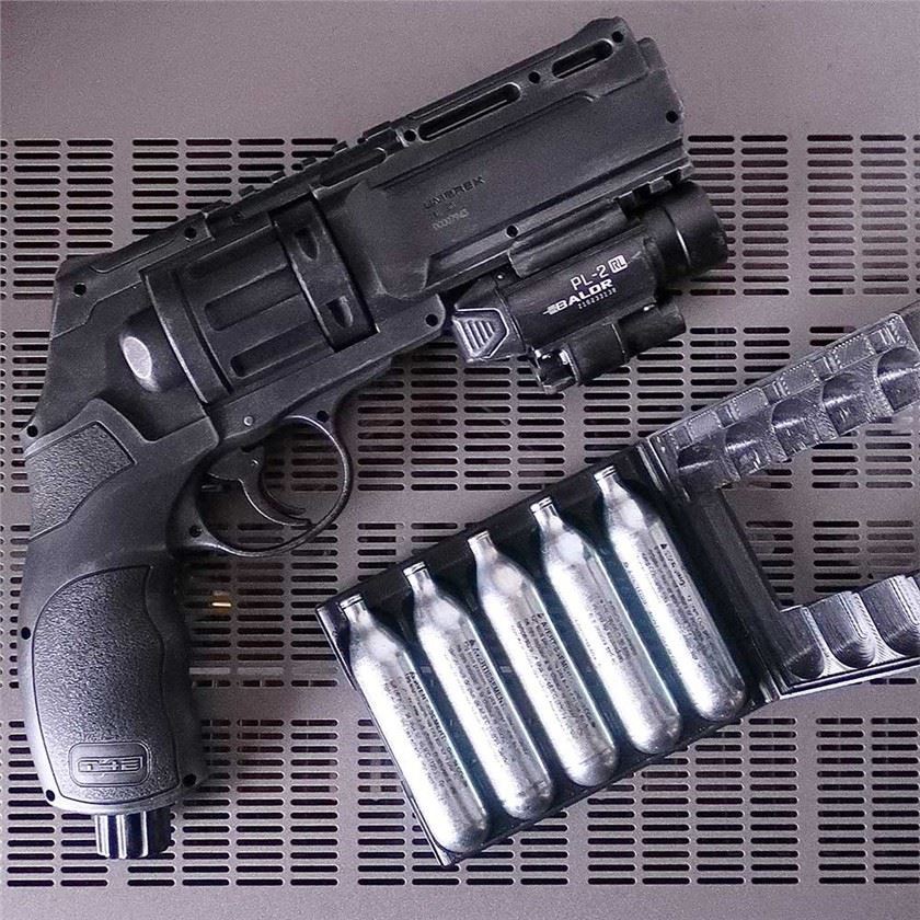 Txhuas Roj Txhuas Co2 Cartridge Rau Cov Phom Huab Cua Cais Cais Ntawm Dawb